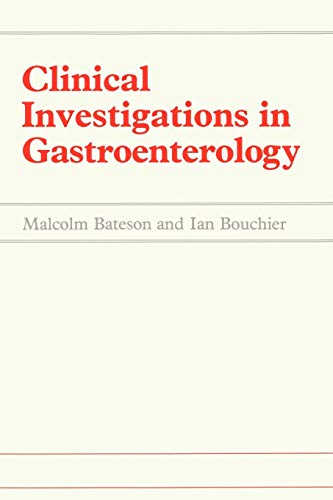 Beispielbild fr Clinical Investigation in Gastroenterology zum Verkauf von Fireside Bookshop