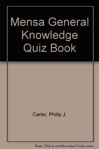 Imagen de archivo de Mensa General Knowledge Quiz Book a la venta por GF Books, Inc.