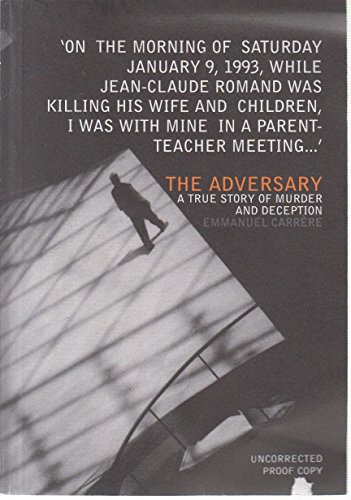 Beispielbild fr The Adversary: A True Story of Murder and Deception zum Verkauf von MusicMagpie