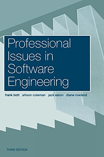 Imagen de archivo de Professional Issues in Software Engineering a la venta por Better World Books Ltd