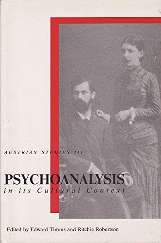 Imagen de archivo de Psychoanalysis in Its Cultural Context (Austrian Studies) a la venta por Books From California