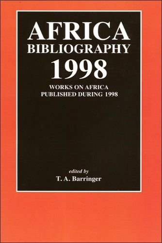 Imagen de archivo de Africa Bibliography 1998. Works Published on Africa in 1998 a la venta por Zubal-Books, Since 1961