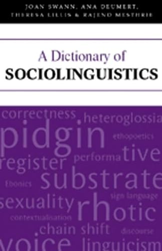 Stock image for A Dictionary of Sociolinguistics for sale by Books Unplugged