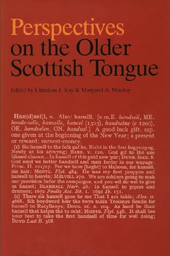 Imagen de archivo de Perspectives on the Older Scottish Tongue a la venta por Midtown Scholar Bookstore