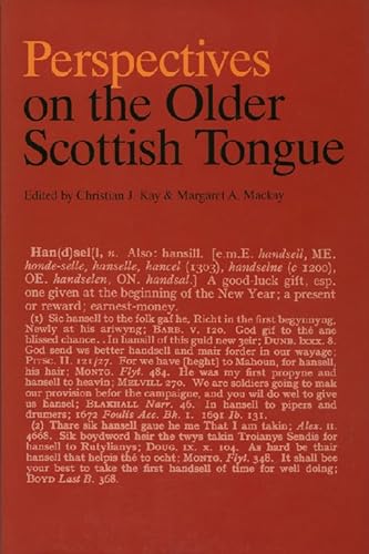 Stock image for Perspectives on the Older Scottish Tongue for sale by Midtown Scholar Bookstore