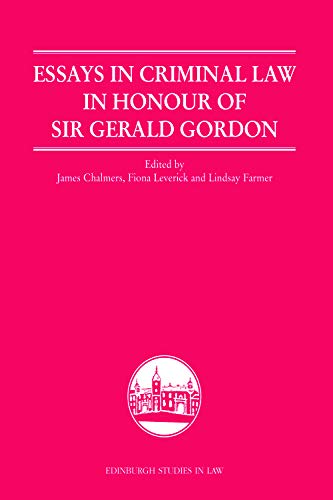 9780748640706: Essays in Criminal Law in Honour of Sir Gerald Gordon: 8 (Edinburgh Studies in Law)