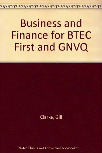 9780748714001: Business and Finance for BTEC First and GNVQ