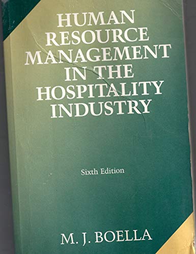 Beispielbild fr Human Resource Management in the Hospitality Industry zum Verkauf von WorldofBooks