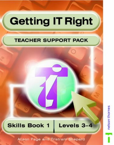 Getting It Right Teacher Support Packs 1 Levels 3-4 (9780748744220) by Page, Alison; Shepard, Tristram