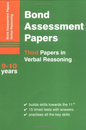 Imagen de archivo de Third Papers in Reasoning 9-10 Years (Bond Assessment Papers) a la venta por WorldofBooks