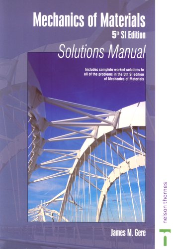 Imagen de archivo de Mechanics of Materials - 5th SI Ed - Solutions Manual NO US RIGHTS a la venta por HPB-Red