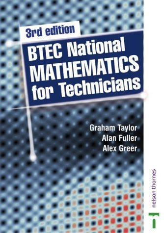 Imagen de archivo de BTEC National Mathematics for Technicians, 3rd edition a la venta por Goldstone Books