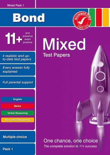Stock image for Bond 11+ Test Papers Mixed Pack 1 Multiple Choice (Bond 10 Minute Tests) for sale by MusicMagpie