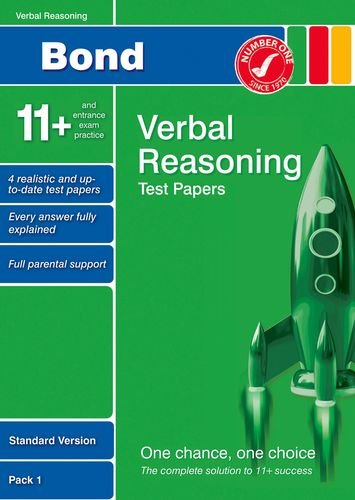 Stock image for Bond 11+ Test Papers in Verbal Reasoning: Standard (Bond Assessment Papers) (Bond 11+ Test Papers Verbal Reasoning) for sale by WorldofBooks