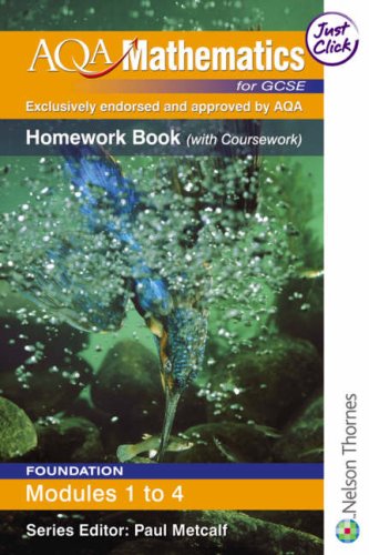 Imagen de archivo de AQA Mathematics for GCSE Modular Foundation Homework Book Modules 1-4 a la venta por Learnearly Books