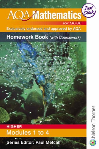 Stock image for Homework Book (with Coursework) (AQA Mathematics for GCSE) Haighton, June; Haworth, Anne; Lomax, Steve; Manning, Andrew; Scott, Kathryn; Sherrington, Chris; Thornton, Margaret; Johns, Jan; Willis, Mark and Metcalf, Paul for sale by Re-Read Ltd