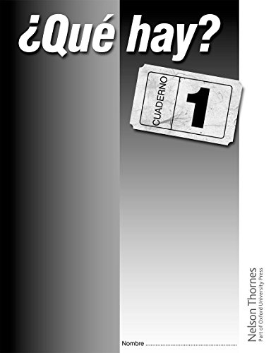 Beispielbild fr Que Hay? Cuaderno 1 (Paperback) zum Verkauf von Iridium_Books