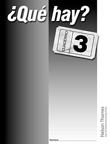 Beispielbild fr Que Hay? Cuaderno 3 (Paperback) zum Verkauf von Iridium_Books