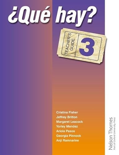 Stock image for Que Hay? Teacher's Guide 3 Haylett, Christine for sale by Iridium_Books