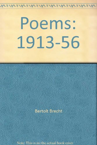 Beispielbild fr Bertolt Brecht Poems 1913 - 1956 zum Verkauf von WorldofBooks