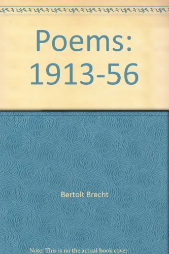 Poems 1913 - 1956 (9780749397890) by Brecht, Bertolt
