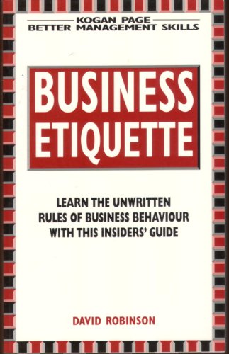 Beispielbild fr Business Etiquette (Better Management Skills) zum Verkauf von medimops