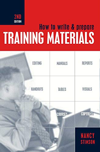 Imagen de archivo de How to Write and Prepare Training Materials a la venta por WorldofBooks