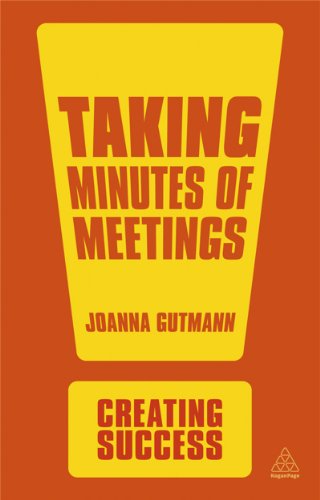 Imagen de archivo de Taking Minutes of Meetings a la venta por Better World Books