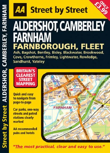 Stock image for AA Street by Street Aldershot, Camberley and Farnham for sale by WorldofBooks