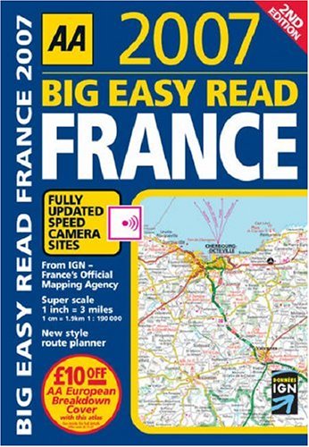 Stock image for AA Big Easy Read France (AA Atlases S.) for sale by Stephen White Books