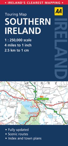 AA Touring Map Southern Ireland (Aa Road Map) (9780749565411) by AA Publishing