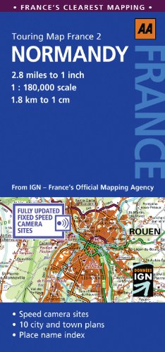 Touring Map Normandy (9780749568665) by AA Publishing