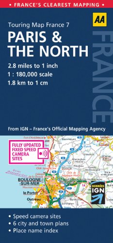 Touring Map Paris & the North (9780749568719) by AA Publishing