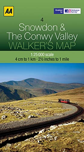 Walker's Map Snowdon & Conwy Valley (9780749573324) by AA Publishing