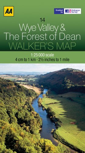 Walker's Map Wye Valley & The Forest of Dean (9780749573362) by AA Publishing