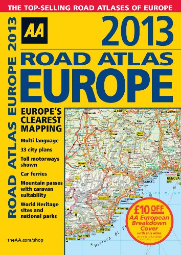 9780749573744: AA 2013 Road Atlas Europe