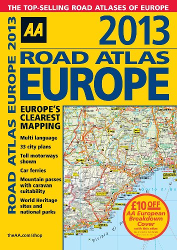 9780749573744: AA Road Atlas Europe 2013