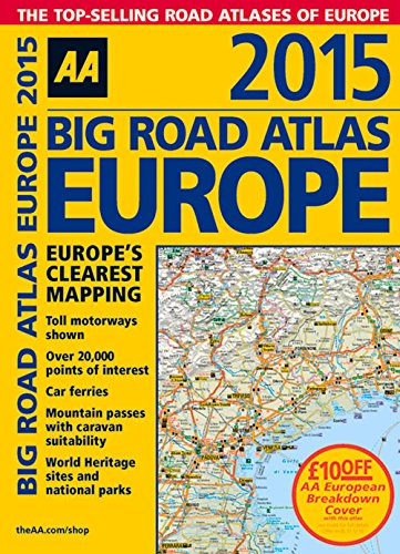 9780749576660: 2015 Big Road Atlas Europe: Europe's Clearest Mapping