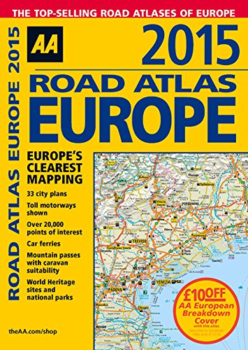 9780749576707: AA Road Atlas Europe 2015