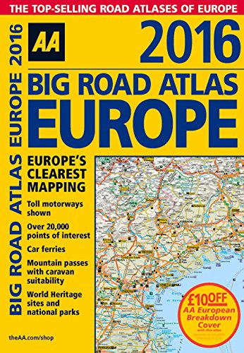 AA Big Road Atlas Europe 2016 - Automobile Association (Great Britain)