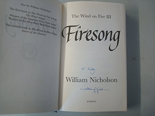 Beispielbild fr Firesong zum Verkauf von Wonder Book