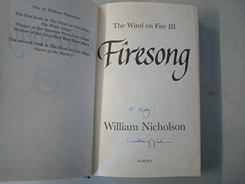 9780749749163: Firesong: v. 3 (Wind on Fire S.)