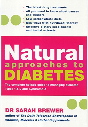 Beispielbild fr Natural Approaches To Diabetes: The complete holistic guide zum Verkauf von AwesomeBooks