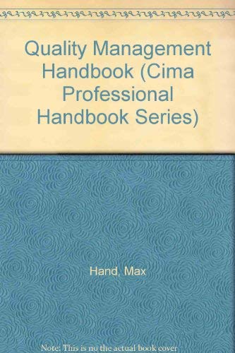 Stock image for Quality Management Handbook. Professional Handbook Series for sale by Zubal-Books, Since 1961