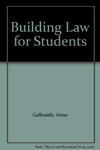 Beispielbild fr Building Law for Students zum Verkauf von AwesomeBooks