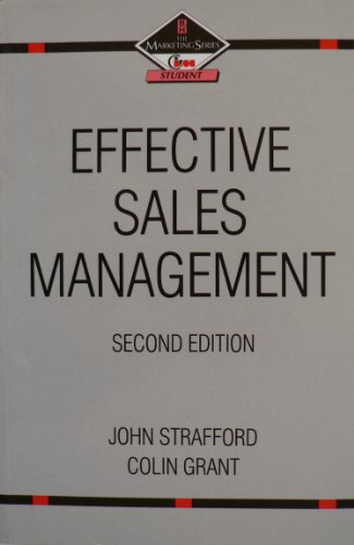 9780750608558: Effective Sales Management (Marketing Series: Student)