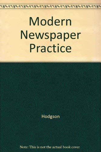 9780750609180: Modern Newspaper Practice