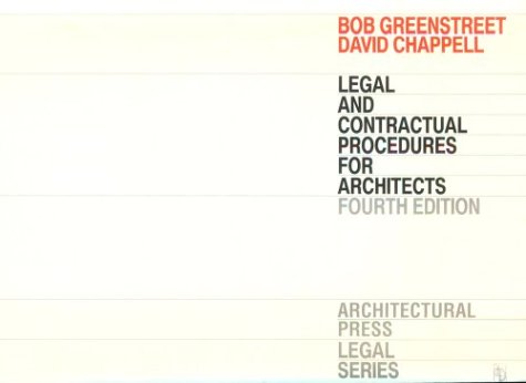 Imagen de archivo de Legal and Contractual Procedures for Architects (Architectural Press Legal Guides) a la venta por WorldofBooks