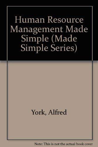 Stock image for Human Resource Management Made Simple (Made Simple Series) for sale by Reuseabook