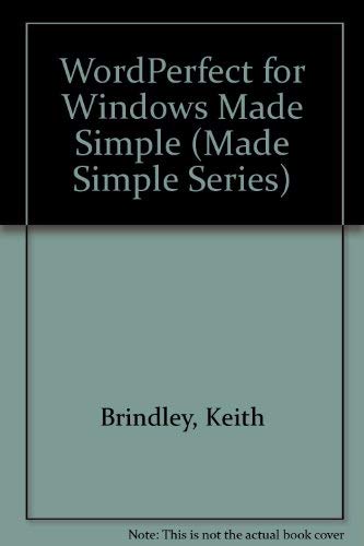 Imagen de archivo de Word Perfect Made Simple a la venta por Victoria Bookshop